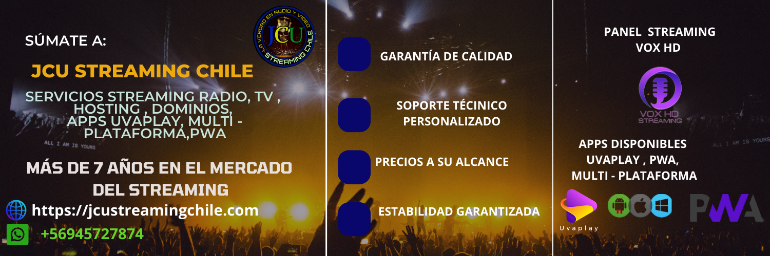 JCU STREAMING CHILE - BANNER PUBLICIDAD 2 JCU STREAMING CHILE - BANNER PUBLICIDAD 2